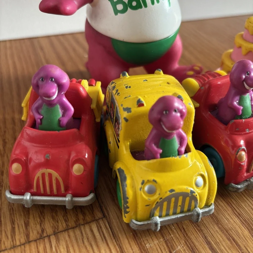 Barney the Dinosaur Cars Lyons Group 1993 Lot‎ of 4